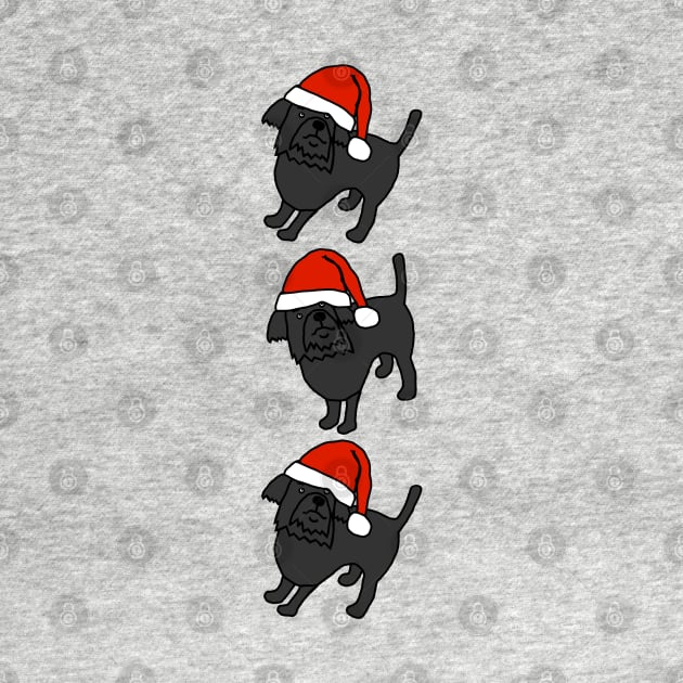 Christmas Santa Dogs Line Dancing by ellenhenryart